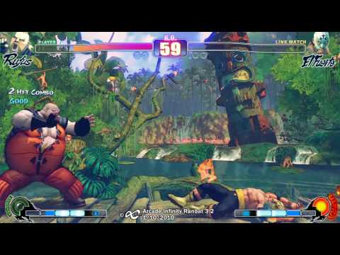 Arcade Infinity SF4 Ranbat 3.2 - Top 8 Sextaro(RU) vs Kai (EL)