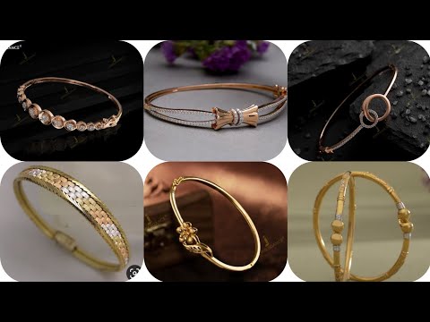 Latest Simple gold bangle designs||bangle bracelet designs|trendy gold and diamond bangle designs