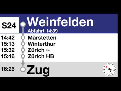 ZVV Begrüssung, S24 (Weinfelden-Zug)