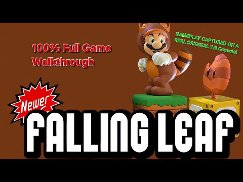 NEWER Falling Leaf|100% Full Game Walkthrough|All Star Coins & Secret Exits|[ROM Hack/Fan Game]