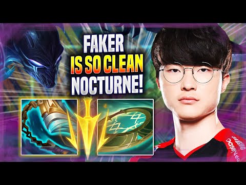 FAKER IS SO CLEAN WITH NOCTURNE! - T1 Faker Plays Nocturne JUNGLE vs Volibear! | Season 2022