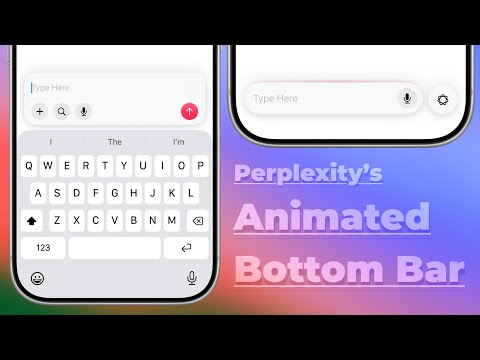 Perplexity App's Animated Bottom Bar Using SwiftUI | Xcode