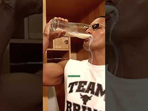 The Rock DRINKS Kurt Angle’s Milk #therock #kurtangle #milk #stonecold #tripleh #johncena #wwe #ufc