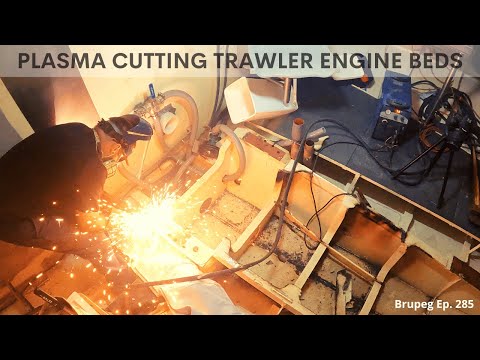 Plasma Cutting Trawler Engine Beds - Project Brupeg Ep.285