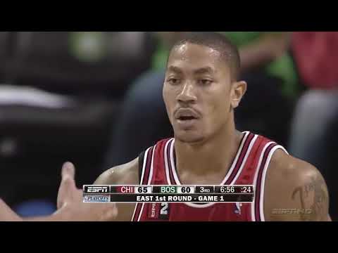 Derrick Rose  Full Game 1 Highlights vs Celtics 2009   36 Pts!