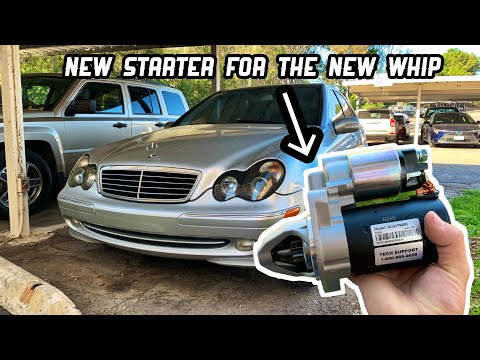 How To Replace The Starter Of A 2004 Mercedes W203 C230k | Marlene The Mercedes | JCJG