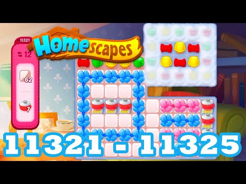 Homescapes Level 11321 - 11325 HD 3 - match puzzle Gameplay | android | IOS | 11322 | 11323 | 11324
