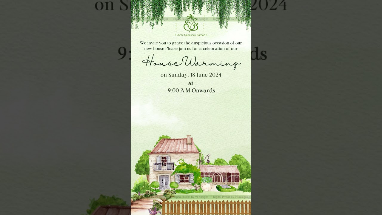 Traditional Diya Housewarming Invitation