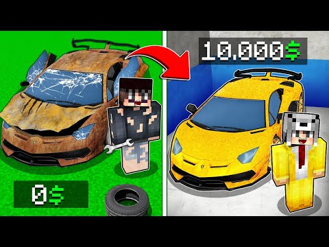 ARABA TAMİRİ YAPARAK MİLYARDER OLDUM 😱 - Minecraft