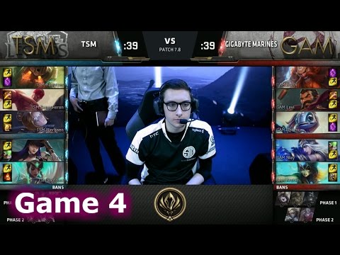 TSM vs Gigabyte Marines | Game 4 LoL MSI 2017 Play-In | TSM vs GAM G4 MSI 2017