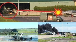 Belgian F 16 completely destroyed after a Technician accidental opened fire from another F 16 fighte