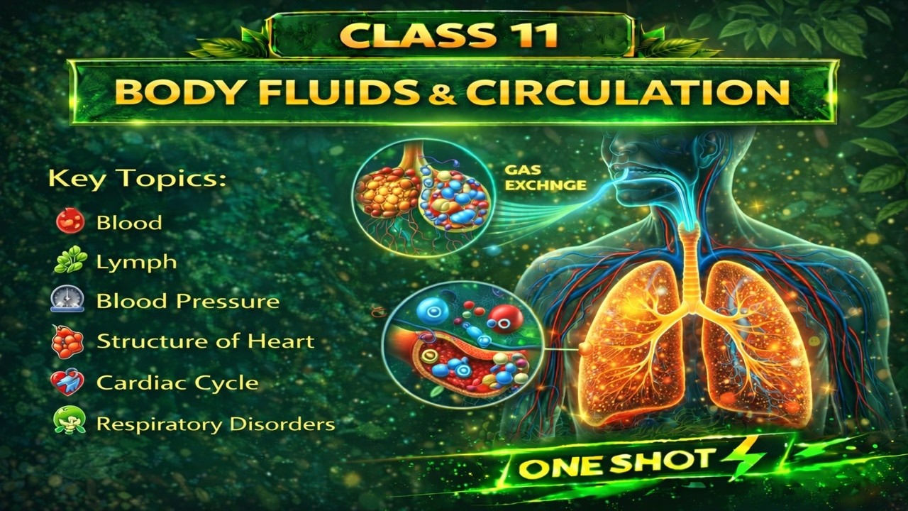 CBSE Class 11 || Biology || Body Fluids and Circulations || Animation || in English