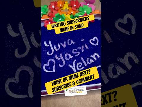 ✨Yuva,Yasri,Velan❤️ Sand Art | ASMR Satisfying Name Writing #sandart #shorts #name