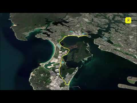 Virtual ride from Taren point to Kurnell beach | 30 min road ride workout