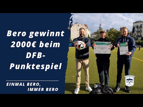 Bero gewinnt 2000€ beim DFB-Punktespiel.