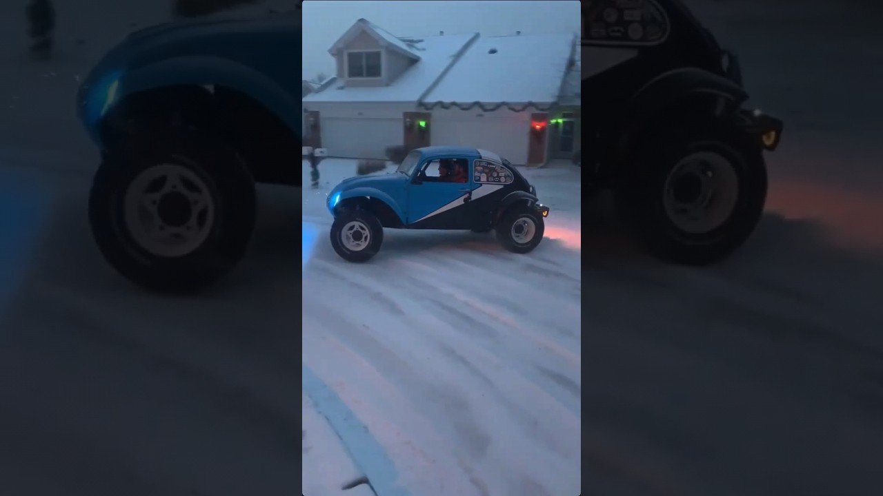Snow Drifting ❄️❄️ #bug #baja #bajabug #offroad #oldschool #volkswagen #beetle Owner ig: @bajahabug