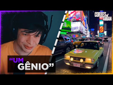 ARUAN REAGE A Invadimos a Times Square de Gol Quadrado GTI SUNNY!!! Paramos tudo! - Cortes do Aruan