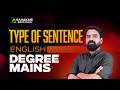 KPSC Degree Mains 2026 English Class Types Of Sentences University Company Board Asst SBCID