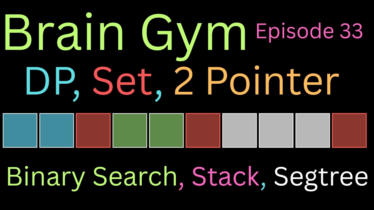 Optimizing Dynamic Programming using Set, Binary Search, 2 Pointer, Stack and Segment Tree