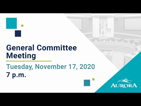 November 17, 2020 General Committee Meeting