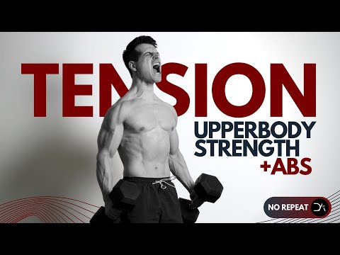 40 min MUSCLE BUILDING Upper Body STRENGTH Workout ( 🦾 NO REPEAT + ABS )