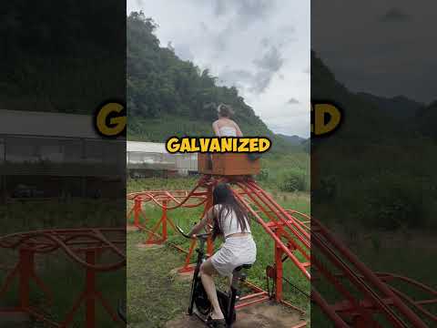 They Powered A Mini Rollercoaster With A Stationary Bike (📸: thanhlena)