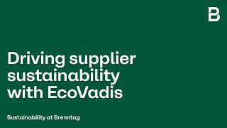 Partnering with EcoVadis for sustainability improvement
