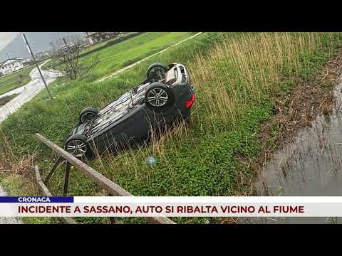 CRONACA. INCIDENTE A SASSANO, AUTO SI RIBALTA VICINO AL FIUME