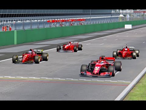 Ferrari F1 2018 vs Ferrari F1 1995/96/97 - Monza