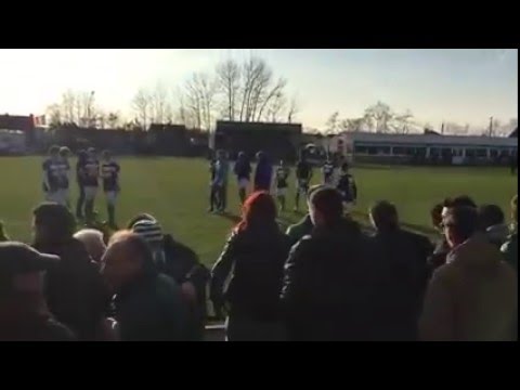 De ontlading na de zege op Sparta Petegem (28-02-2016)