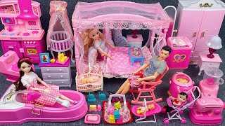 15 Minutes Satisfying with Unboxing Fancy Barbie Toy Bed &Bathtub PlaySet Review | ASMR