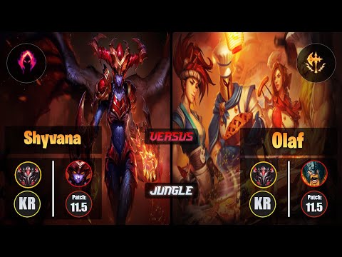GrandMaster SHYVANA [Dark Harvest] (Jungle) VS  OLAF - Grandmaster KR Patch 11.5