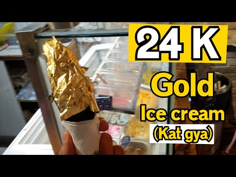 24K GOLD PLATTED ICE CREAM IN NEW DELHI 2021 | TRYING CREMEBORNE GOLD ICE CREAM | NOW WORTH IT ?