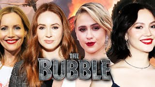 The Bubble’s Leslie Mann, Iris Apatow, Maria Bakalova and Karen Gillan on the TikTok Dance Scenes video