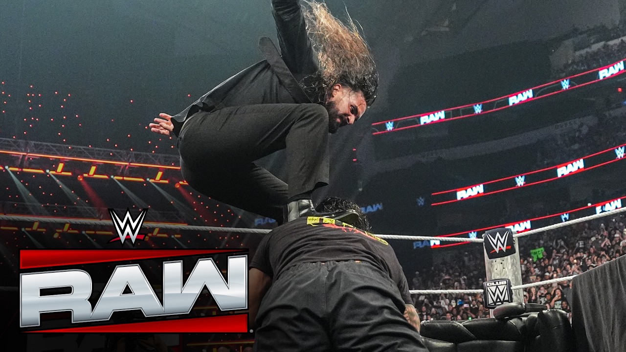 Seth Rollins STOMPS Roman Reigns after an intense war of words turns chaotic: Raw highlights