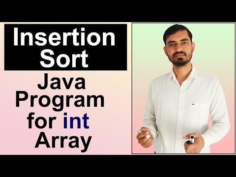 Insertion Sort Algorithm With Java Program by Deepak