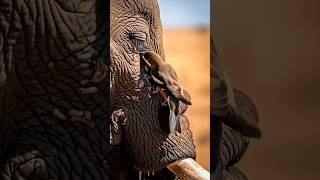 Elephant lets tiny Bird heals him 🐘🐦