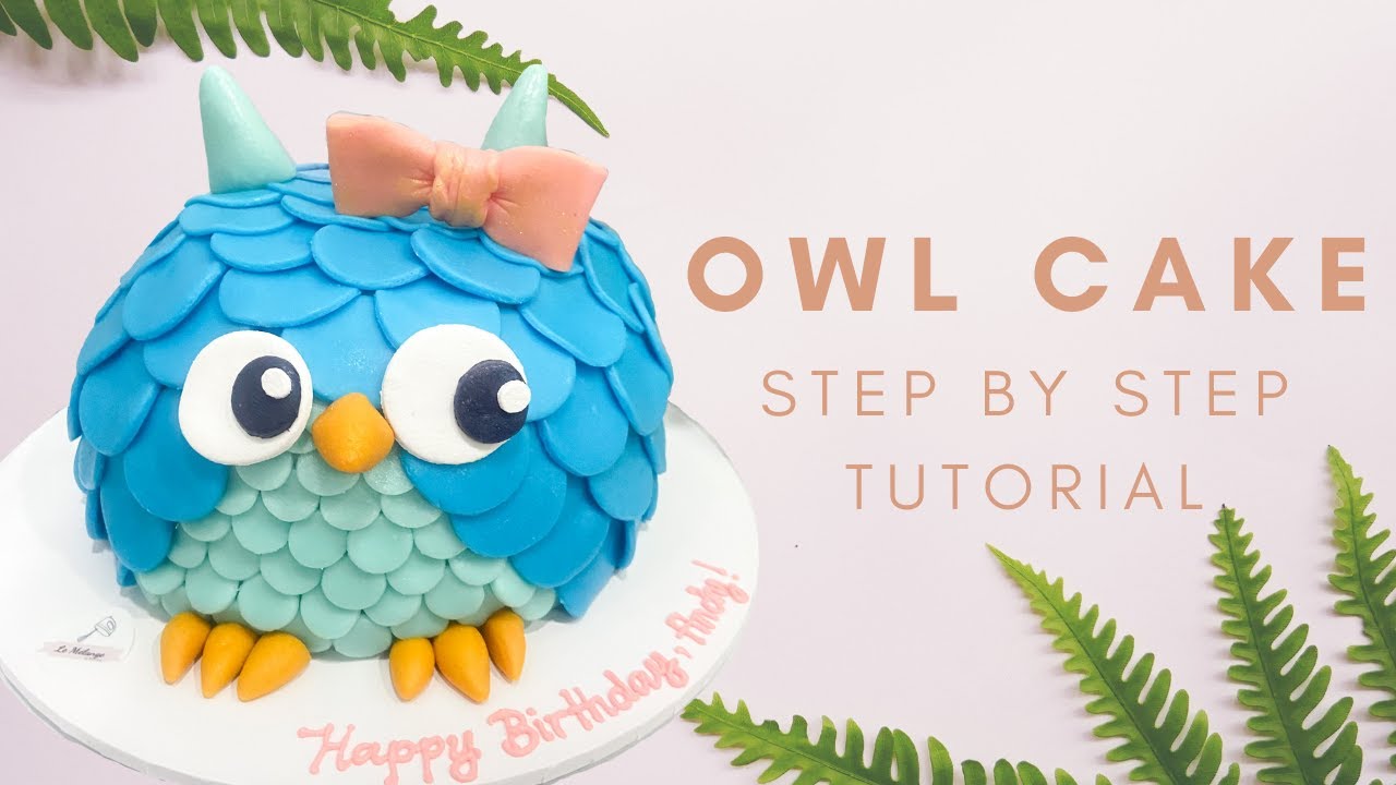 Owl Cake | Step by Step Tutorial | Full Fondant | 4K