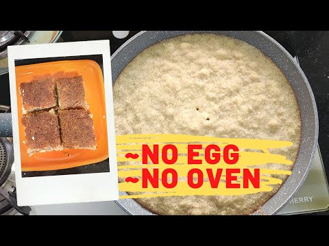 EASY EGGLESS BANANA CAKE  IN A PAN // NO OVEN , NO EGG , NO MAIDA