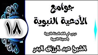 18 - شرح جوامع الأدعية النبوية (اللهم جنبني منكرات الأخلاق والأهواء والأعمال )الشيخ عبد الرزاق البدر image