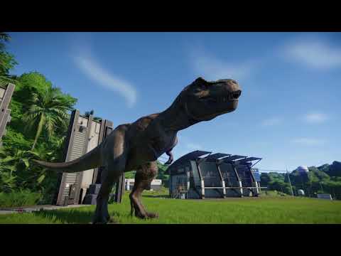 T rex eats a goat