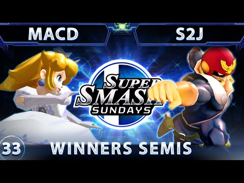 SSS 33 FE MacD (Peach) Vs. S2J (Falcon) SSBM - Winners Semis - Smash Melee