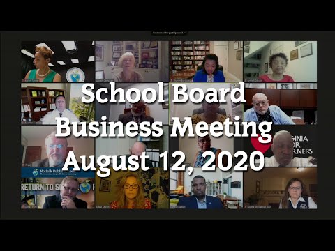 School Board Business Meeting (8-12-20)
