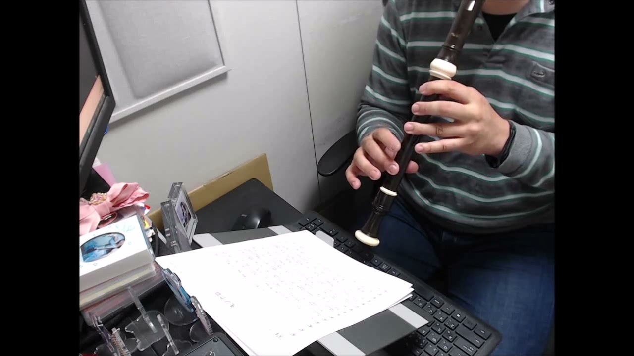 都築麗【モノクロ】をリコーダー４重奏した