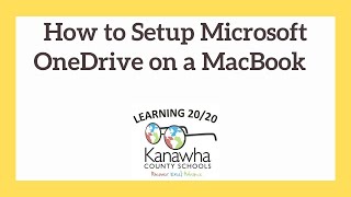 Setting up OneDrive on MacBook