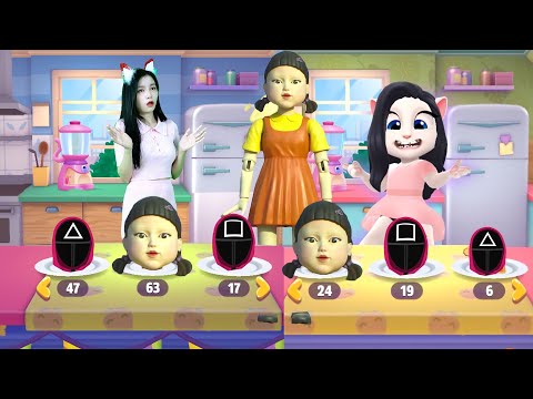 Imitate Angela Play Squid Game | My Talking Angela 2 In The Real Life