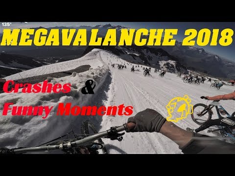 Megavalanche - Funny Moments! 🤣 - Riding with 1 brake! (2018)