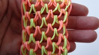 Смотреть онлайн Радужки Rainbow Loom, плетем браслет Чешуя дракона