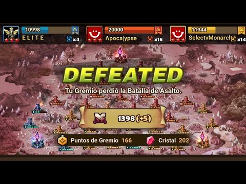 High Siege G3: E L I T E  vs  Apoca|ypse  vs  SelectvMonarch  Summoners War  GarraNegra