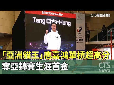 「亞洲貓王」唐嘉鴻單槓超高分　奪亞錦賽生涯首金